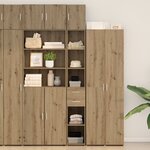 Meuble de rangement slim vidaXL Chêne artisanal 30x42.5x225 cm Bois d'ingénierie