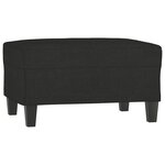 vidaXL Ensemble de canapés 4 Pièces avec coussins noir tissu