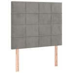 vidaXL Cadre de lit sans matelas gris clair 80x200 cm velours