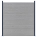 vidaXL Poteaux de clôture 2 Pièces Gris foncé 185 cm Aluminium