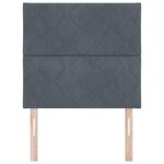 vidaXL Tête de Lit Design Blocs en Diamant Gris Foncé 100 cm Velours