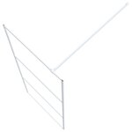 vidaXL Paroi de douche Blanc 80x195 cm Verre ESG transparent