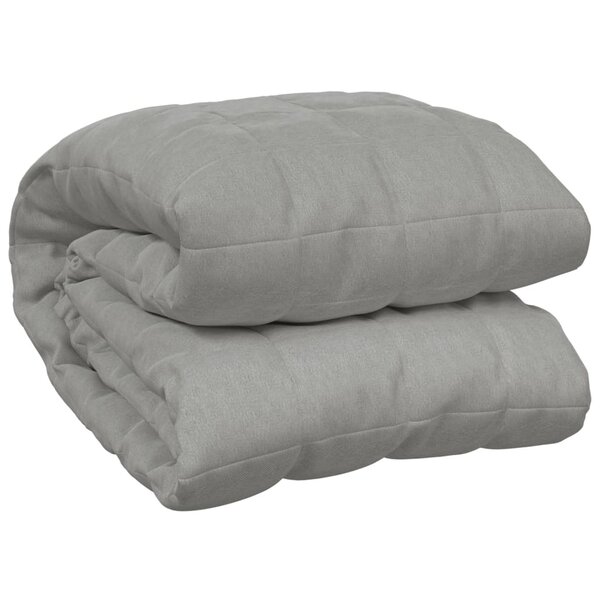 vidaXL Couverture lestée Gris 200x225 cm 9 kg Tissu