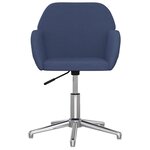 vidaXL Chaises pivotantes à manger lot de 2 bleu tissu