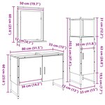 vidaXL Ensemble de meubles de salle de bain 3 pièces en chêne artisanal en bois d'ingénierie