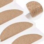 vidaXL Tapis d'escalier auto-adhésifs 10 Pièces beige 65x22 5x3 5 cm