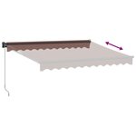 vidaXL Auvent manuel rétractable marron 300x250 cm