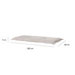 Madison Coussin de banc Panama 180x48 cm Beige clair