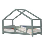 Lit cabane enfant LUCKY 120 x 200 vert sauge