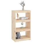 vidaXL Bibliothèque/Séparateur de pièce 60x30x103 5 cm pin massif