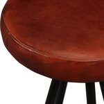 vidaXL Tabourets de bar lot de 4 cuir véritable
