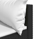 vidaXL Canapés d'angle de jardin et coussins 2Pièces Noir Résine tressée