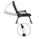 vidaXL Chaise de pêche avec accoudoir pliable camouflage
