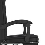 Chaise fauteuil siège pivotante de inclinable de bureau informatique étude similicuir noir 02_0024269