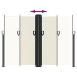 vidaXL Auvent latéral rétractable crème 180x600 cm
