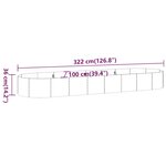 vidaXL Lit surélevé de jardin Acier enduit de poudre marron