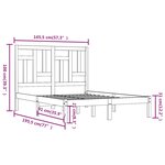 vidaXL Cadre de lit Bois de pin massif 140x190 cm