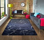 Tapis de salon MARBRE 160 x 230 cm - Noir