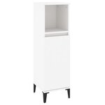 vidaXL Ensemble d'armoires salle de bain 3 Pièces blanc bois d'ingénierie