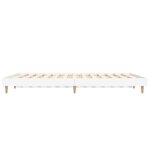 vidaXL Cadre de lit blanc 135x190 cm bois d'ingénierie