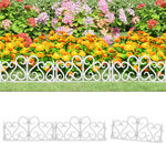 vidaXL Bordures de pelouse 17 Pièces Blanc 10 m PP