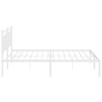 vidaXL Cadre de lit métal sans matelas et tête de lit blanc 183x213 cm