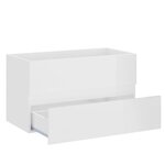 vidaXL Armoire d'évier lavabo intégré blanc brillant bois d'ingénierie