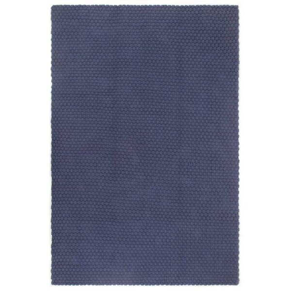 vidaXL Tapis rectangulaire Bleu marine 200x300 cm Coton
