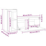 vidaXL Meubles TV 2 Pièces Marron miel Bois massif de pin