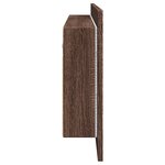 vidaXL Armoire à miroir à LED de bain chêne marron 100x12x45 cm