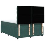 vidaXL Sommier à lattes de lit et matelas Vert foncé 160x200cm Velours