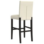 vidaXL Chaises de bar lot de 2 bois massif d'hévéa et similicuir