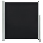 vidaXL Auvent latéral rétractable de patio 140 x 300 cm Noir