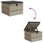 vidaXL Salon de jardin 6 Pièces avec coussins gris clair résine tressée