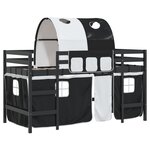 vidaXL Lit mezzanine enfants avec tunnel sans matelas 90x200 cm