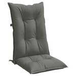 vidaXL Coussins de chaise à dossier haut lot de 6 gris foncé mélangé
