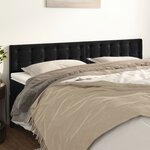 vidaXL Têtes de lit 2 Pièces Noir 80x5x78/88 cm Velours