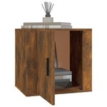 vidaXL Table de chevet Chêne fumé 50x39x47 cm