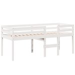 vidaXL Lit haut sans matelas blanc 90x190 cm bois de pin massif