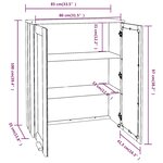 vidaXL Dessus de buffet HAMAR Blanc 85x35x100 cm Bois de pin massif