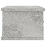 vidaXL Étagère murale avec tiroirs Gris béton Bois d'ingénierie