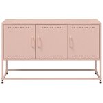 vidaXL Meuble TV rose 100 5x39x60 5 cm acier