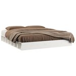 vidaXL Cadre de lit sans matelas blanc 150x200 cm bois massif