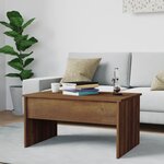 vidaXL Table basse Chêne marron 80x50 5x41 5 cm Bois d'ingénierie