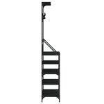 vidaXL Porte-vêtements et rangement des chaussures noir 90x34x184 cm