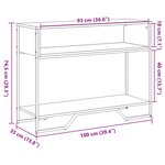 vidaXL Table console chêne marron 100x35x74 5 cm bois d'ingénierie