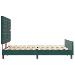 Cadre de lit en velours vert foncé vidaXL 140x200 cm