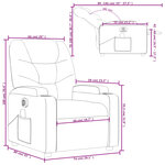 vidaXL Fauteuil de massage inclinable électrique rouge similicuir