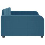 vidaXL Lit de repos sans matelas bleu 100x200 cm velours