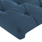 vidaXL Tête de lit avec oreilles Bleu foncé 183x23x78/88 cm Velours